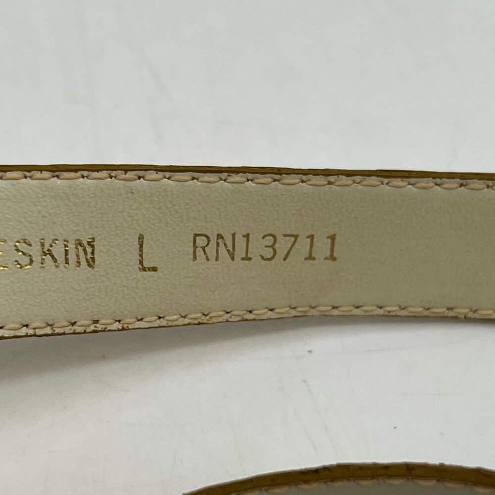 Giani Bernini Gold Adjustable Snakeskin Belt | Size L - Picture 5 of 10